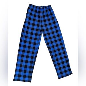 Women’s black & blue buffalo plaid pajama pants size S